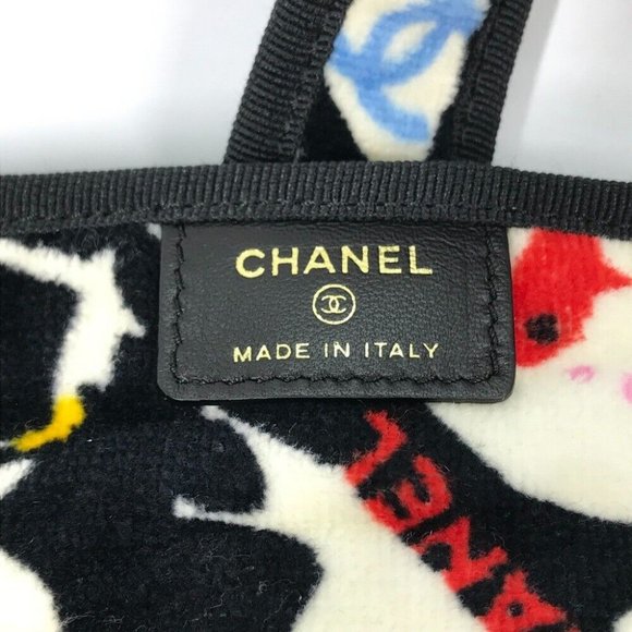 Auth CHANEL Animal pattern Diaper change sheet BABY baby mat Black/Multicolore - Picture 11 of 16